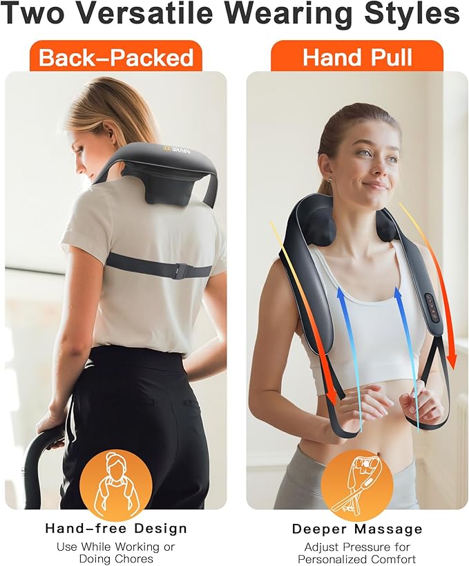 Neck Massager with Heat : Cordless Shoulder and Neck Massager - Image 4