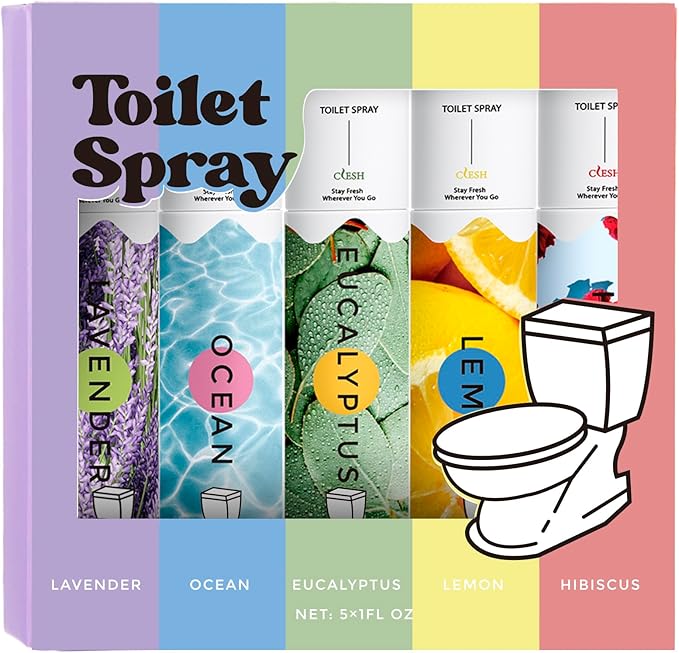 Travel Size Toilet Spray, Bathroom Odor Eliminator, 5 Pack, 1 fl oz Each - Image 7