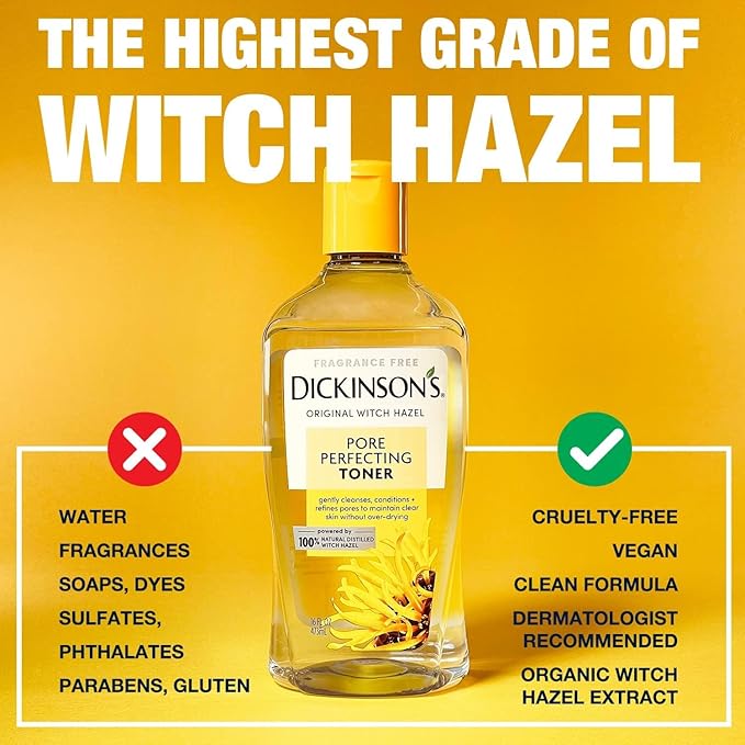 Dickinson's Original Witch Hazel Pore Perfecting Toner | 100% Natural Distilled - Image 5