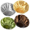 4 PCS Shower Cap for Women, Elastic and Reusable Bath Caps, Double Layers by CHFONGDIRECT