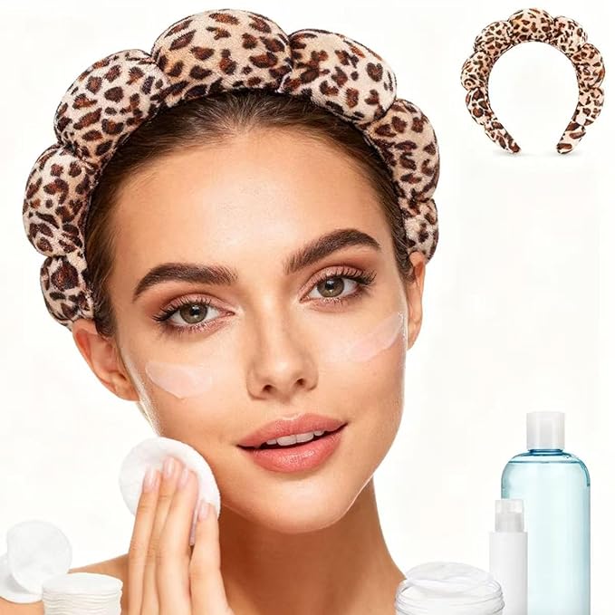 Spa Headbands for Washing Face Makeup Skin Care Women Bubble Facial Beauty - Image 7