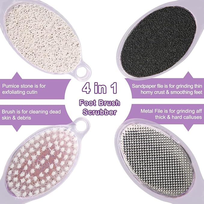 4-Pack 4 in 1 Pedicure Tool Callus Remover - Image 4