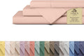Linen Home 100% Cotton Percale Sheets Twin Size, Brushed Rose, Deep Pocket by LINENHOME