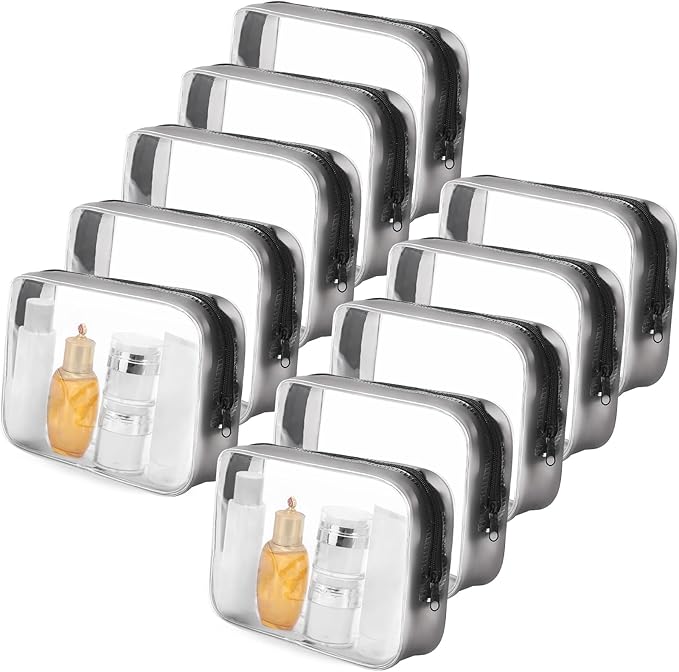 Tbestmax 10 Pcs Clear Cosmetic Bags Makeup Bags Portable Waterproof Travel by Tbestmax