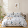 OAITE Duvet Cover Set King Size Floral Pattern Ultra Soft 100% Cotton Duvet by OAITE