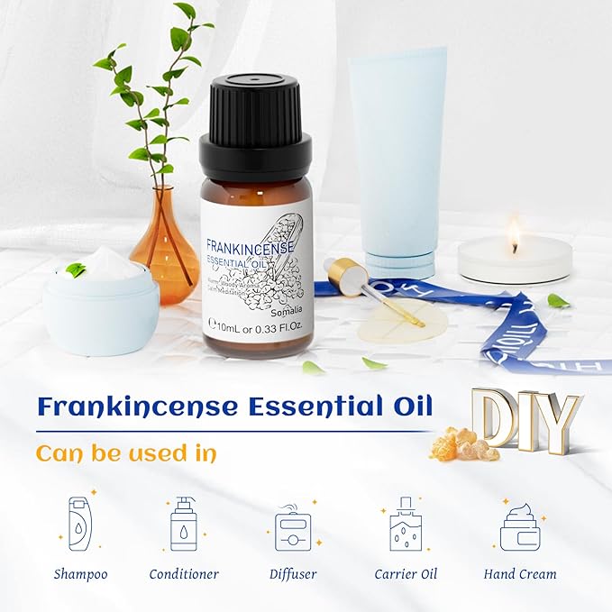 HIQILI 0.33 Fl Oz Frankincense Essential Oil, Skin Care, Camp Atmosphere - Image 5