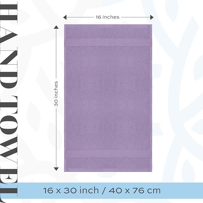 White Classic Luxury Lavender Hand Towels - Image 4