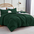 CozyLux Oversized King Comforter Set Emerald Green, 3 Pieces 120x98 Solid by CozyLux