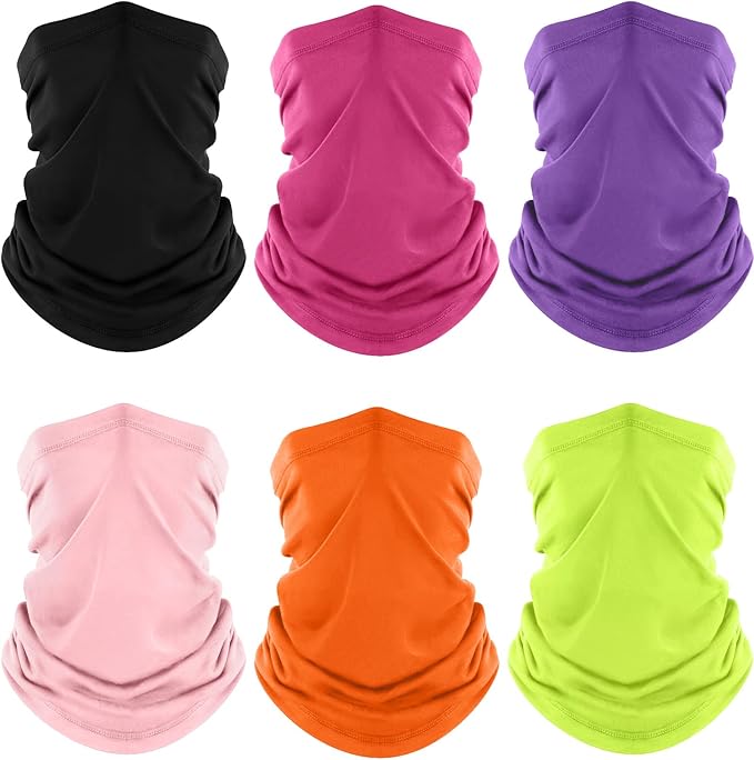 Fuinloth Neck Gaiter, 6 Pack Cooling UV Protection Bandana Face Mask Gator Scarf by fuinloth