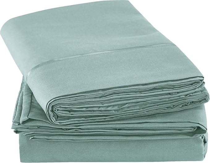 Mueller Luxury 6 PC Full Size Bed Sheets, Super Soft 1800, Deep Pocket up to - Image 8
