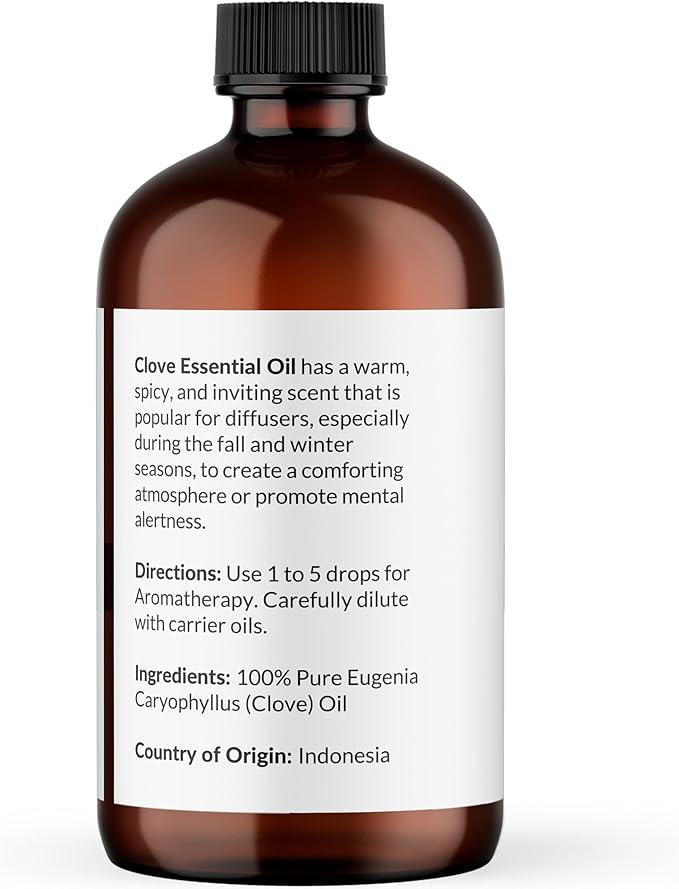 NaturoBliss Clove Essential Oil 4 oz – 100% Pure Clove Bud Oil - Image 2