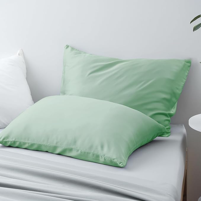 Bamboo Viscose Zippered Pillow Cases King Size Set of 2, 400 Thread Count - Image 5