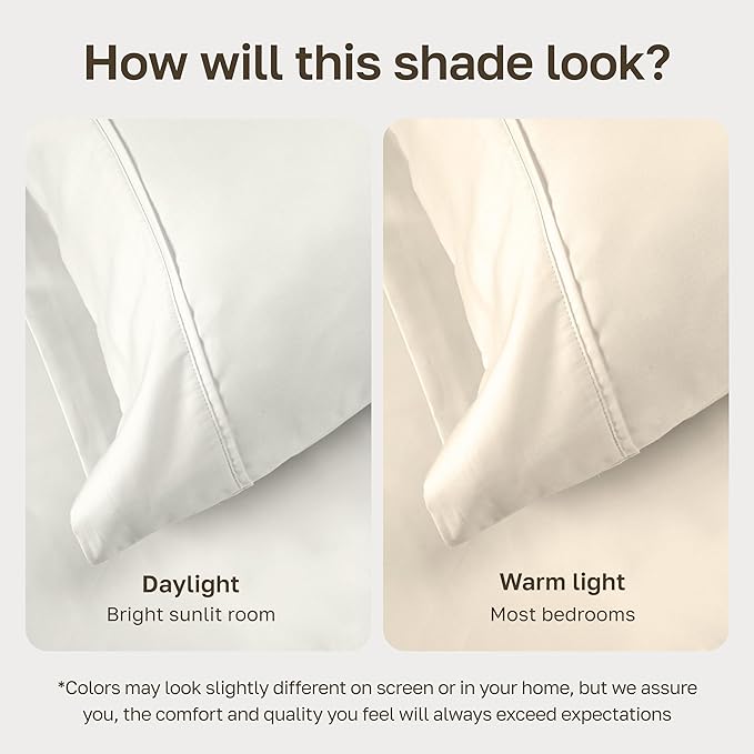 California Design Den Soft 100% Cotton Twin Sheet Set, 400 Thread Count Good - Image 5