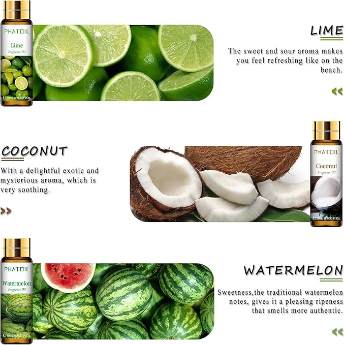 PHATOIL 9Pcs Fruity Fragrance Oil Gift Set, 10ml/0.33fl.oz Fragrance Oils - Image 5