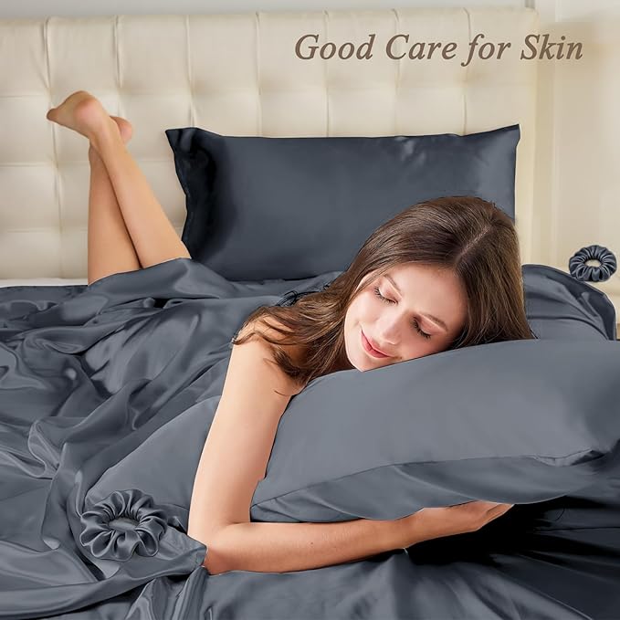 Queen Satin Pillowcase for Hair 2pc, Similar to Silk Pillow Cases, Easier Care - Image 2