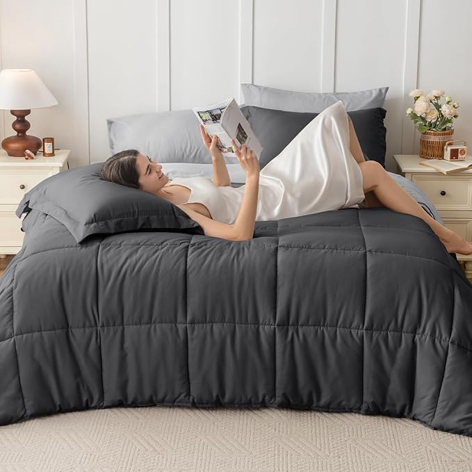 JOLLYVOGUE Queen Comforter Set, Ultra-Soft Bed in a Bag Queen Size 7 Pieces - Image 6