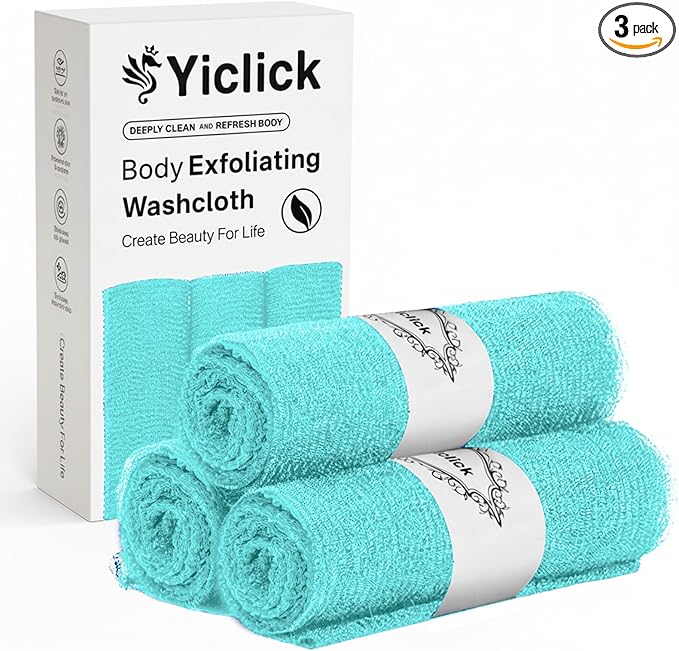Yiclick Exfoliating Washcloth Towel, Japanese Exfoliating Wash Cloth, Korean by YiclickCreateBeautyforLife