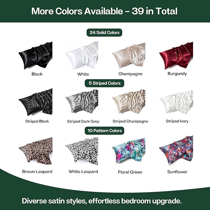 MR&HM Satin Body Pillow Cover, Soft and Breathable Body Pillow Case - Image 8