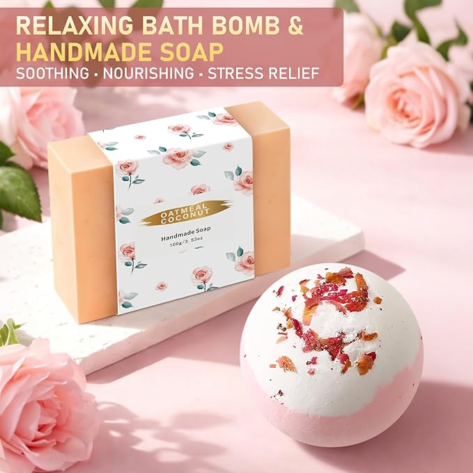 Birthday Gifts for Women, Gift Baskets for Women Self Care Spa Set, Get Well - Image 8