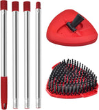 Mop Handle for Ocedar, Spin Mop Handle Replacement for O Cedar, 4 Section 30" to 58" Mop Handles for Ocedar Spin Mop, Include Mop Stick, Upgrade Mop Scrubber Head and Mop Base for Cedar Mop