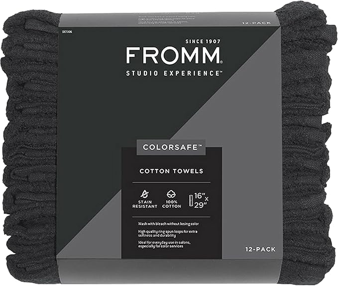 Fromm ColorSafe 100% Cotton Bleach Proof Salon Hair Towels by Fromm