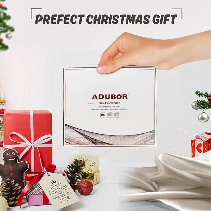 Adubor Silk Pillowcase 2 Pack for Hair and Skin - Image 7
