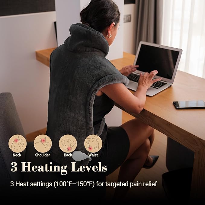 COMFIER Large Heating Pad for Back, FSA Eligible HSA Heating Pad for Neck and - Image 3