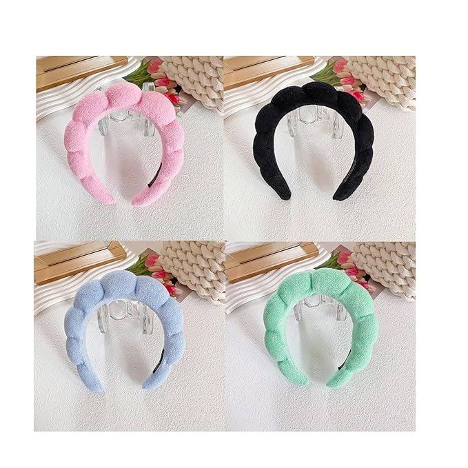 Spa Headbands for Washing Face Makeup Skin Care Headband Women Bubble Facial - Image 3