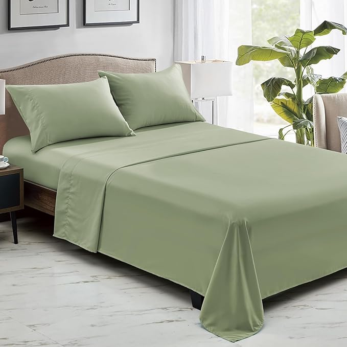 FreshCulture Full Flat Sheets Only, Soft Microfiber Bedding Sheets - Image 6