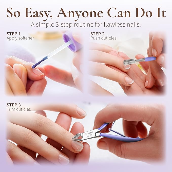 Professional Cuticle Cutter & Pusher Trimmer Manicure Tools - Image 6