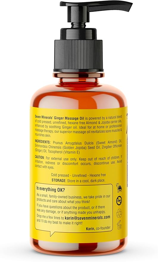 Seven Minerals Ginger Massage Oil - Image 5