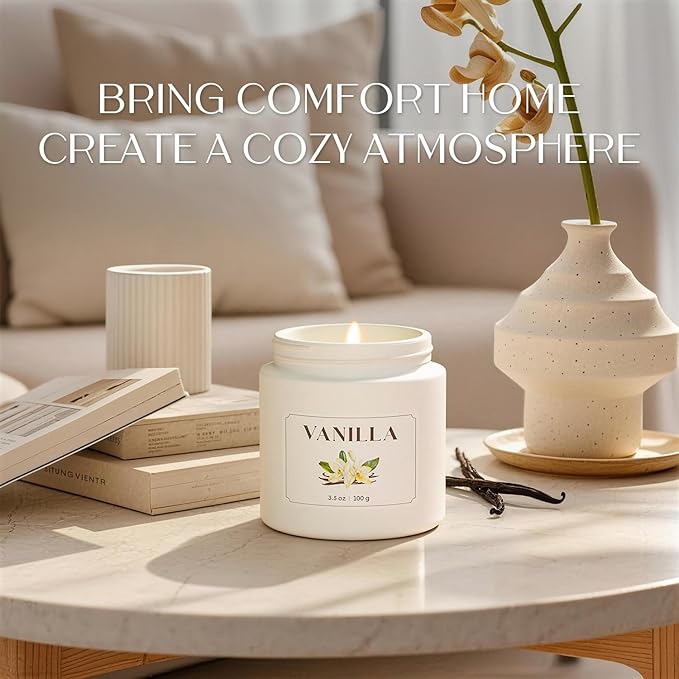 NORVENCE Vanilla Candle, Scented Candles Gift Set, Stress Relief Candles - Image 5