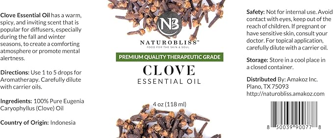 NaturoBliss Clove Essential Oil 4 oz – 100% Pure Clove Bud Oil - Image 5
