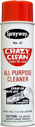 PLZ AEROSCIENCE Sprayway SW031 Crazy Clean Cleaner, 19 oz, Gray