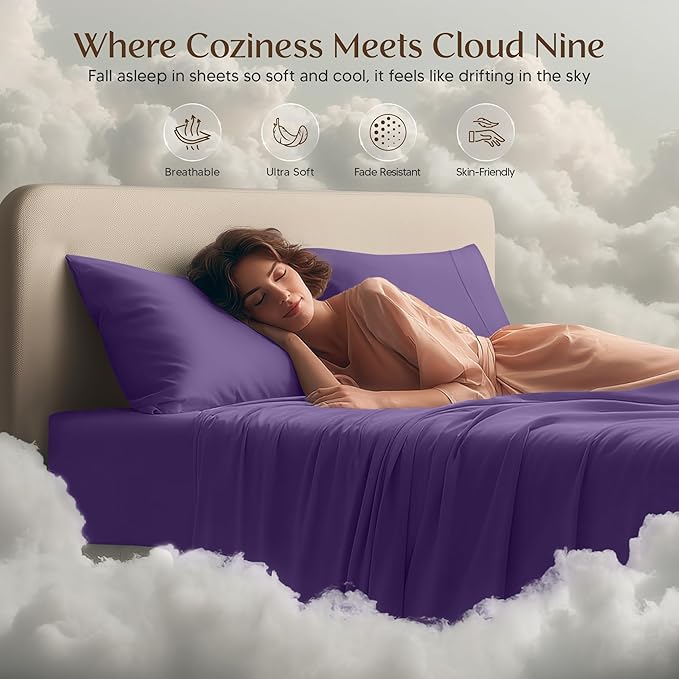 Utopia Bedding King Size Sheet Set – 4 Piece Bed Sheets, Soft and Breathable - Image 6