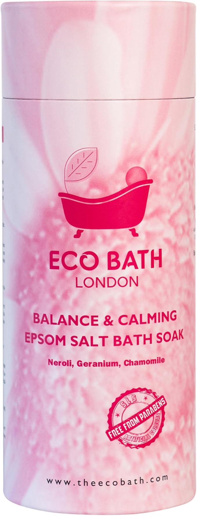 Eco Bath London Balance and Calming Epsom Salt Bath Soak – Tube 2.2 LB | Made by EcoBathLondon