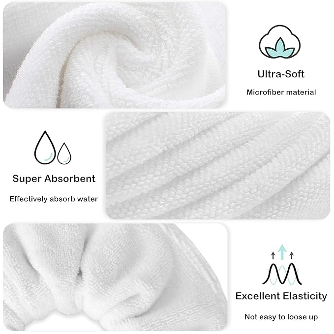IVARYSS Super Towel Scrunchies for Drying Hair, Absorbent and Soft Microfiber - Image 3