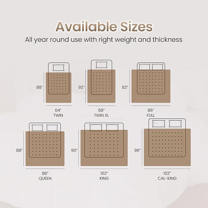 Utopia Bedding Queen Comforter Duvet Insert, Quilted Beige Comforter - Image 7
