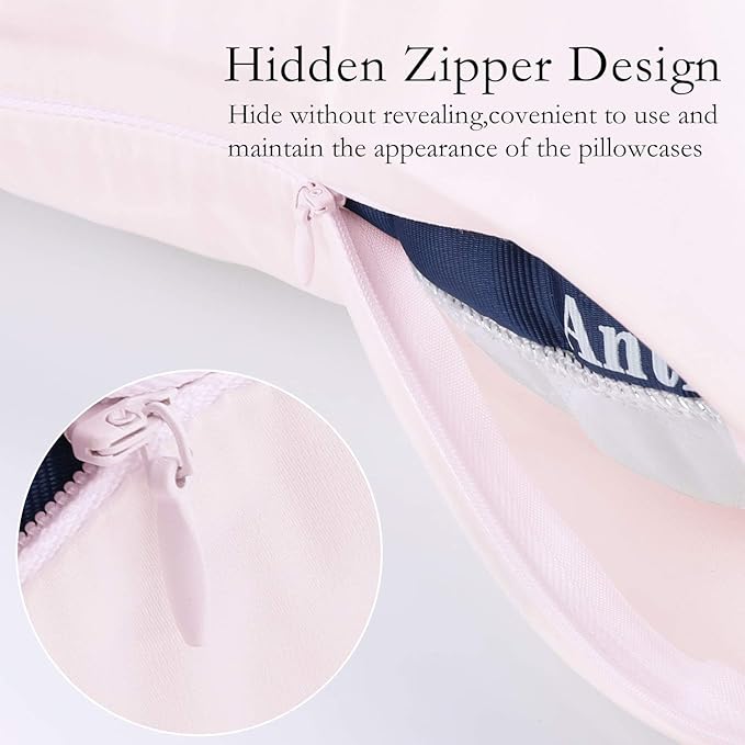 JOGJUE Silk Pillowcase for Hair and Skin 2 Pack 100% Mulberry Silk Bed - Image 4