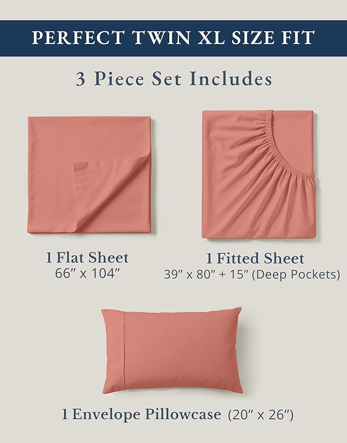 LANE LINEN 100% Organic Cotton Twin Sheet Set, Soft & Comfy Premium Bedding - Image 4