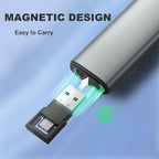 Rechargeable Green Laser Pointer Presentation Clicker for Laptop PowerPoint, USB-A USB-C Wireless Presenter Remote Power Point Clicker for Computer/Mac/PPT/Slideshow/Google Slide Advancer