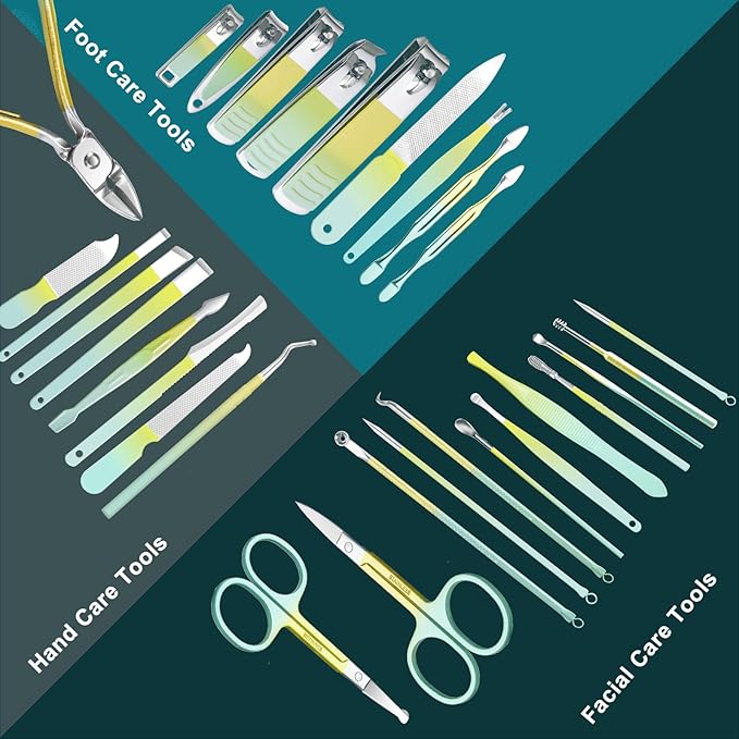Manicure Set Women Personal Nail Care Kit, 30 in 1 Professional Manicure Kit - Image 5