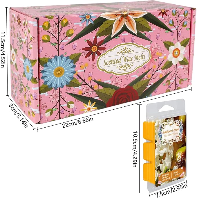 8 Natural Soy Wax fire-Free Aromatherapy Cube Gift Box, containing 8 Kinds of - Image 3
