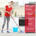 Spin Mop Replacement Handle - 4 Section Mop or Broom Handle/Stick Compatible with O Cedar Spin Mop Refills and Brooms, 30" to 59", Germany Screw Joint (Mop Head Not Included)