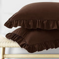 KKJIAF Ruffle Pillow Cases King Size Set of 2, Ruffled Pillow Covers by KKJIAF