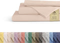 Linen Home 100% Cotton Percale Sheets King Size, Sand Shell, Deep Pocket by LINENHOME