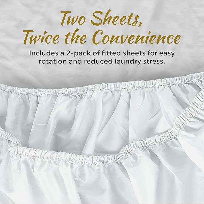 Ultra Soft Microfiber Full Fitted Sheets – 1800 Thread Count, Wrinkle-Resistant - Image 3