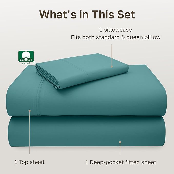 California Design Den Twin XL Bed Sheets Cotton Set - Image 4