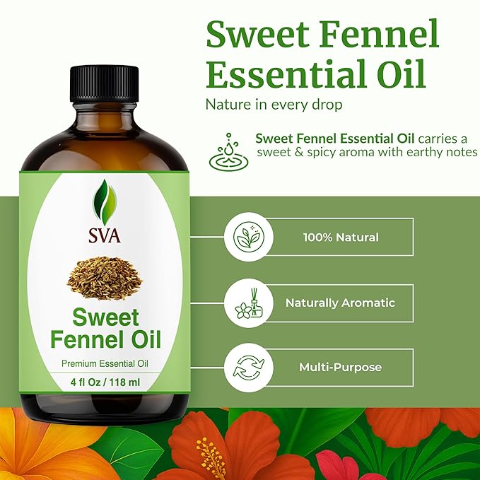 SVA Sweet Fennel Essential Oil – 4 Fl Oz – 100% Natural Fennel Oil - Image 2