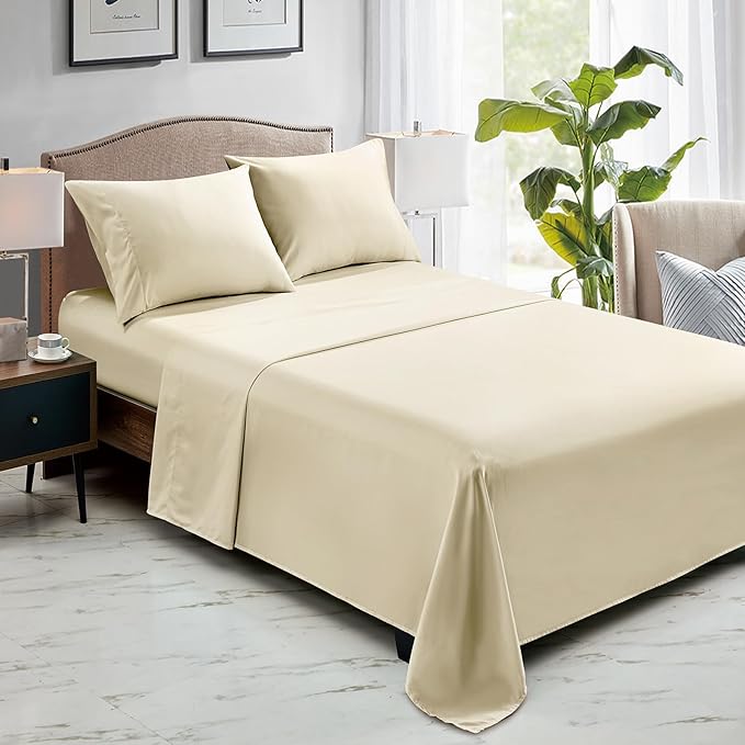 FreshCulture King Flat Sheets Only, Soft Microfiber Bedding Sheets - Image 6